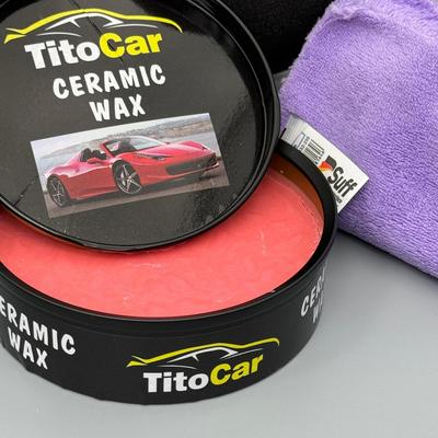 TitoCar Seramik Wax 200 gr Mikrofiber Bez ve Ped Hediyeli